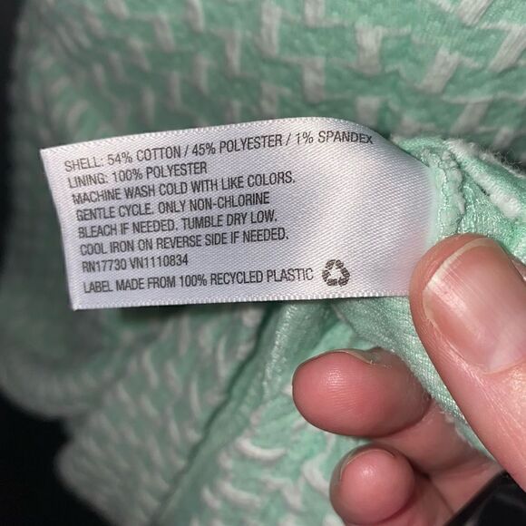 Xhilaration Women's Green & White Sleeveless Flared Mini Dress Medium - Picture 8 of 10